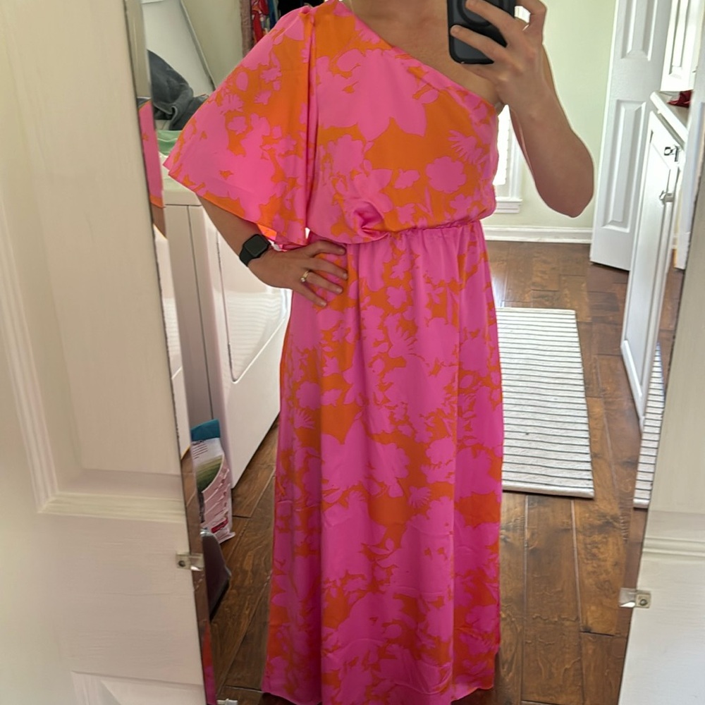 New with tags hot hot pink and orange floral dress